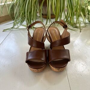 Franco Sarto Brown Cork Wedges